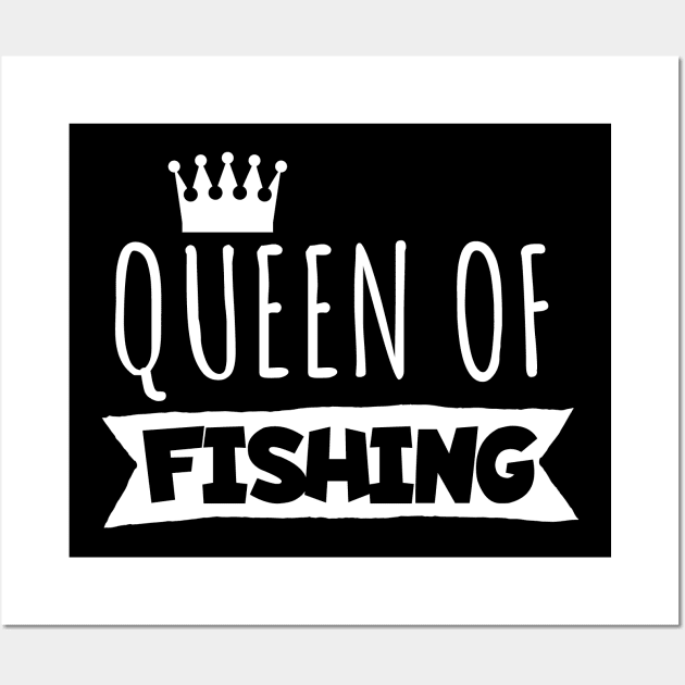 Queen of fishing Wall Art by maxcode